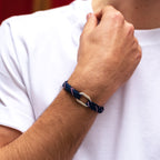 Bracelet Tilla - Bleu Marine & Blanc