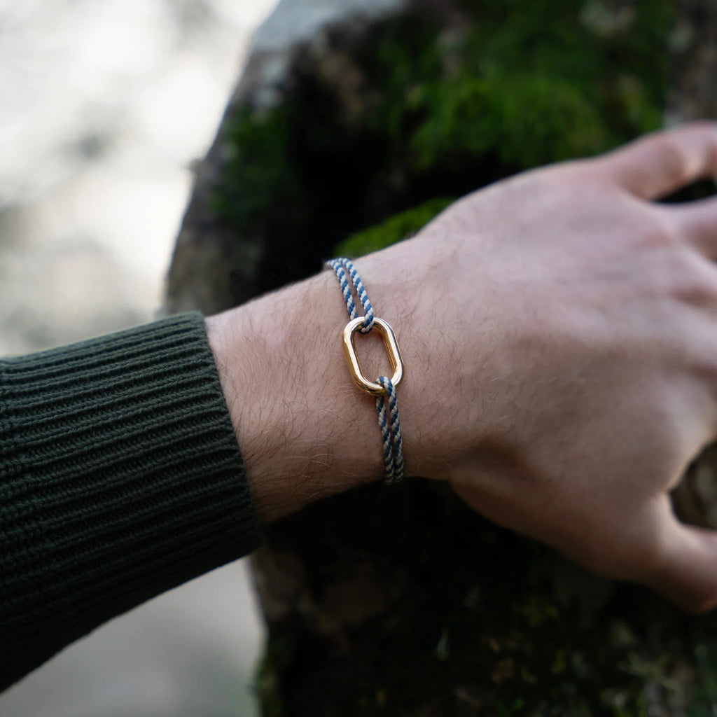 Pulsera Sena - Rayas Azul Marino y Blancas