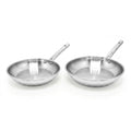 Set Di 2 Padelle Per Friggere In Acciaio Inox Fackelmann Rhona - Grigio