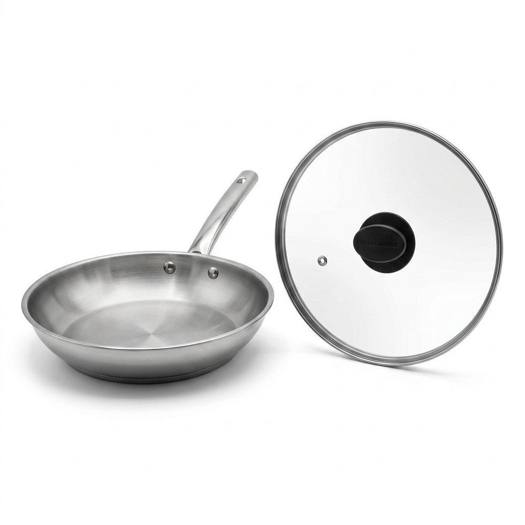 Poêle À Frire En Inox Et Couvercle En Verre Fackelmann Rhona - Transparent/Gris