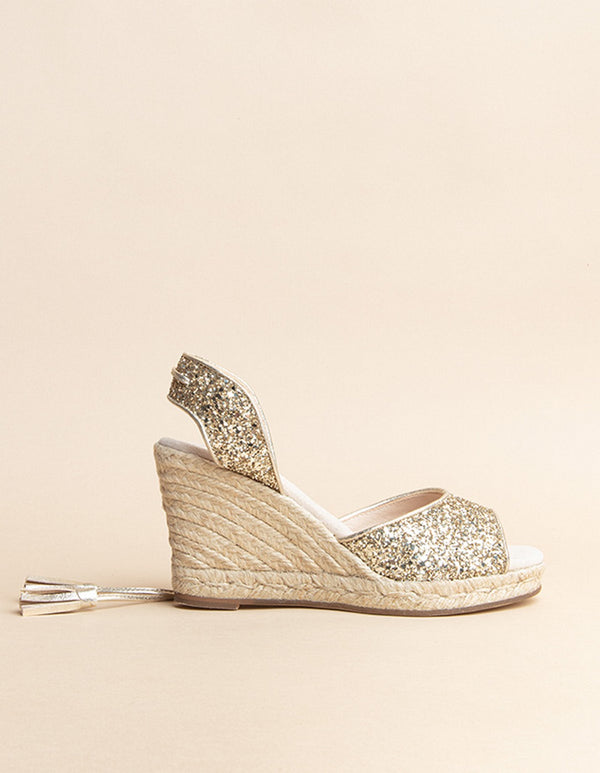 Sienna Espadrilles - Gold Glitter - Women