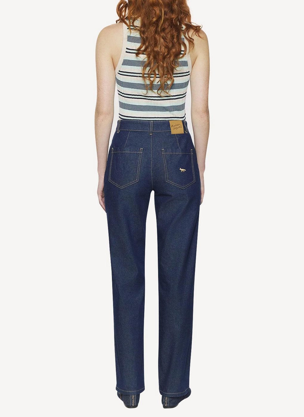 Maison Kitsune - Japanese Denim Stretch Slim Cut - Nam - Women