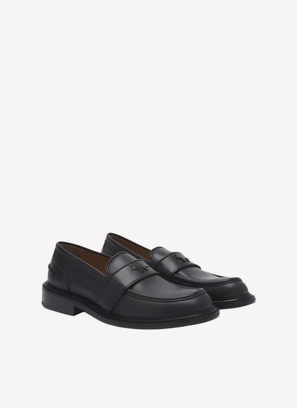 Maison Kitsune - Penny Loafer Leather - Black - Women