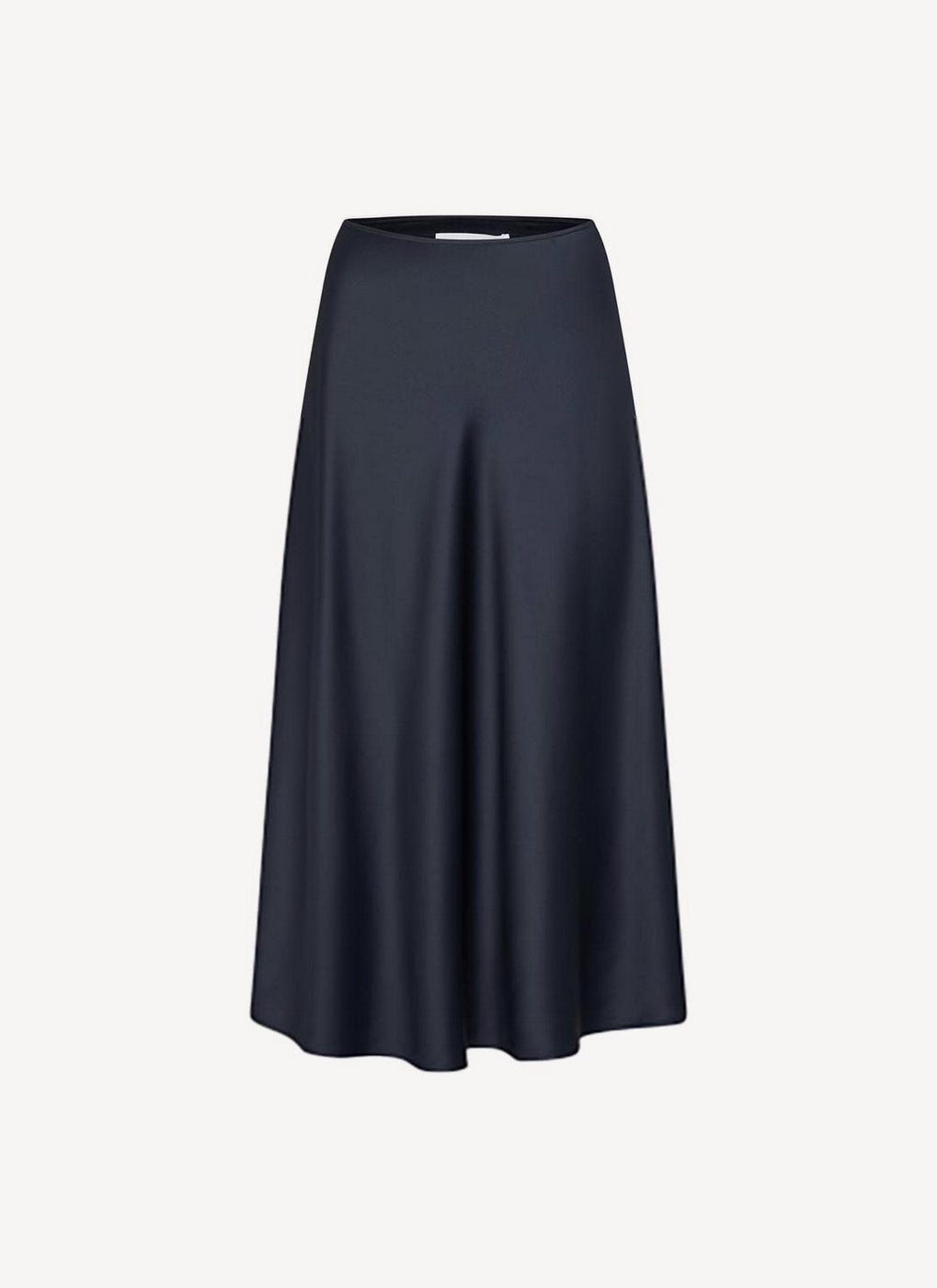 Maison Kitsune - Satin Mary Flared Skirt - Dark Navy - Femme