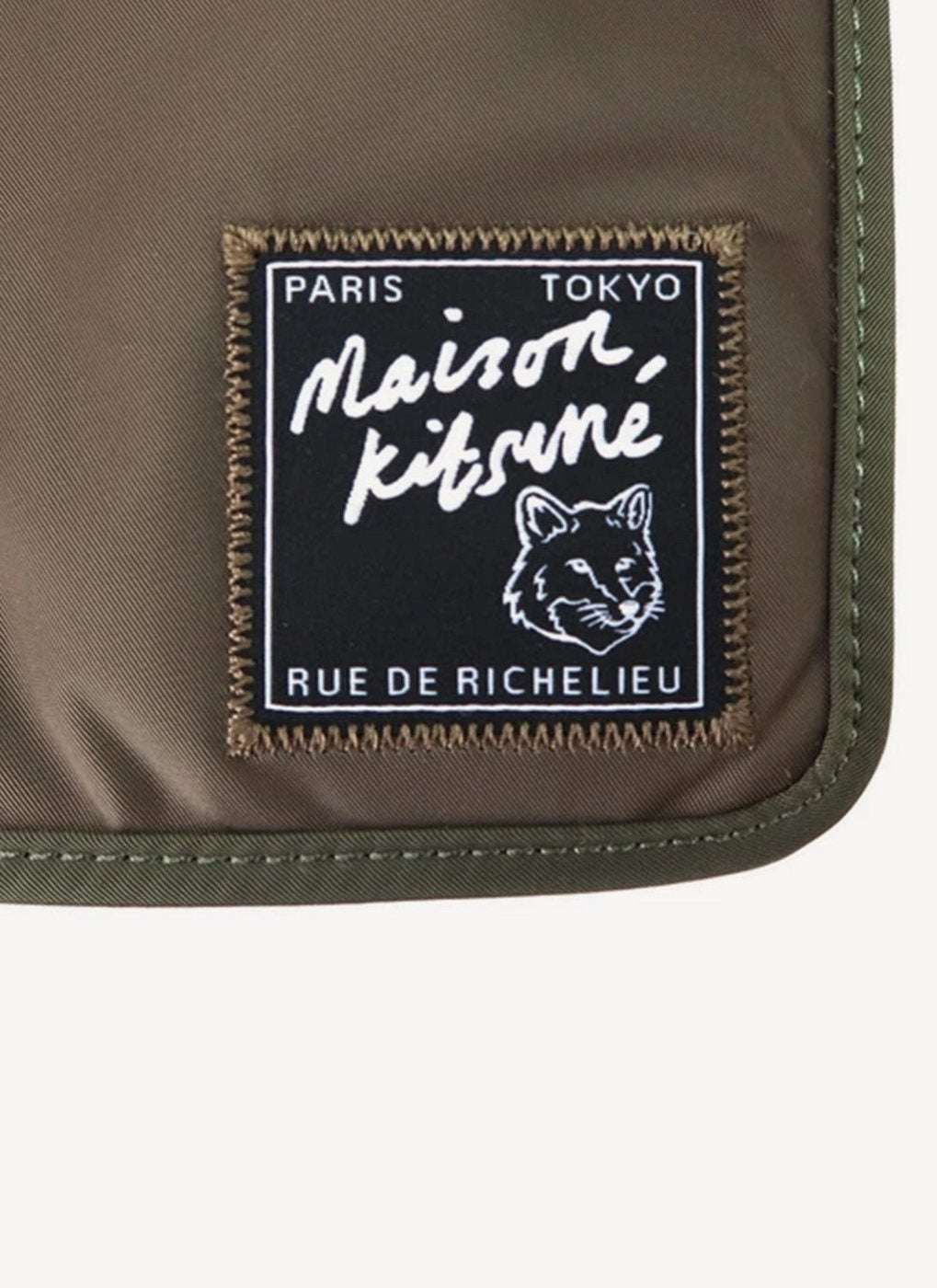 Maison Kitsune - Nylon Neck Pouch - Khaki - Homme
