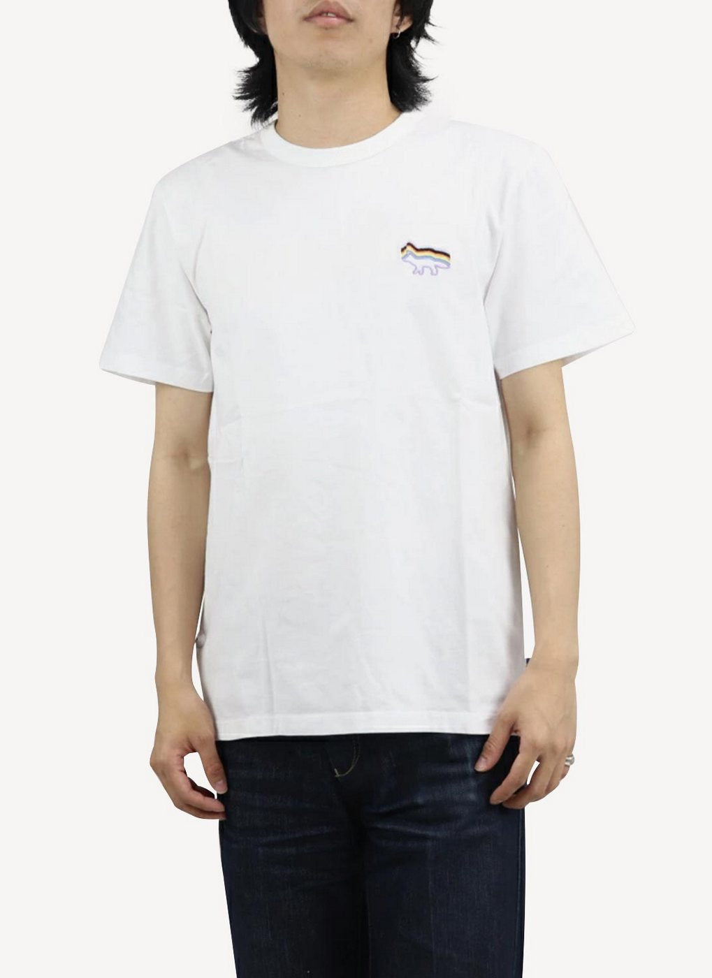 Maison Kitsune - Rainbow Fox Classic Tee-Shirt - Light Pink - Mixte