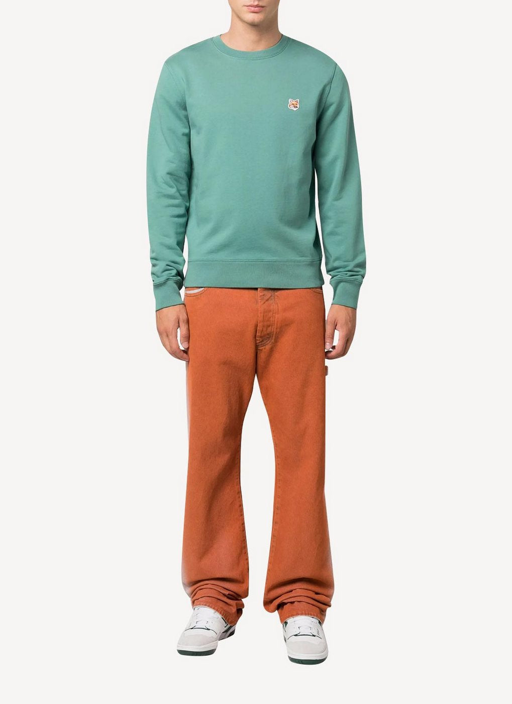 Maison Kitsune - Sweat Shirt Je Suis Alle - Mint - Homme