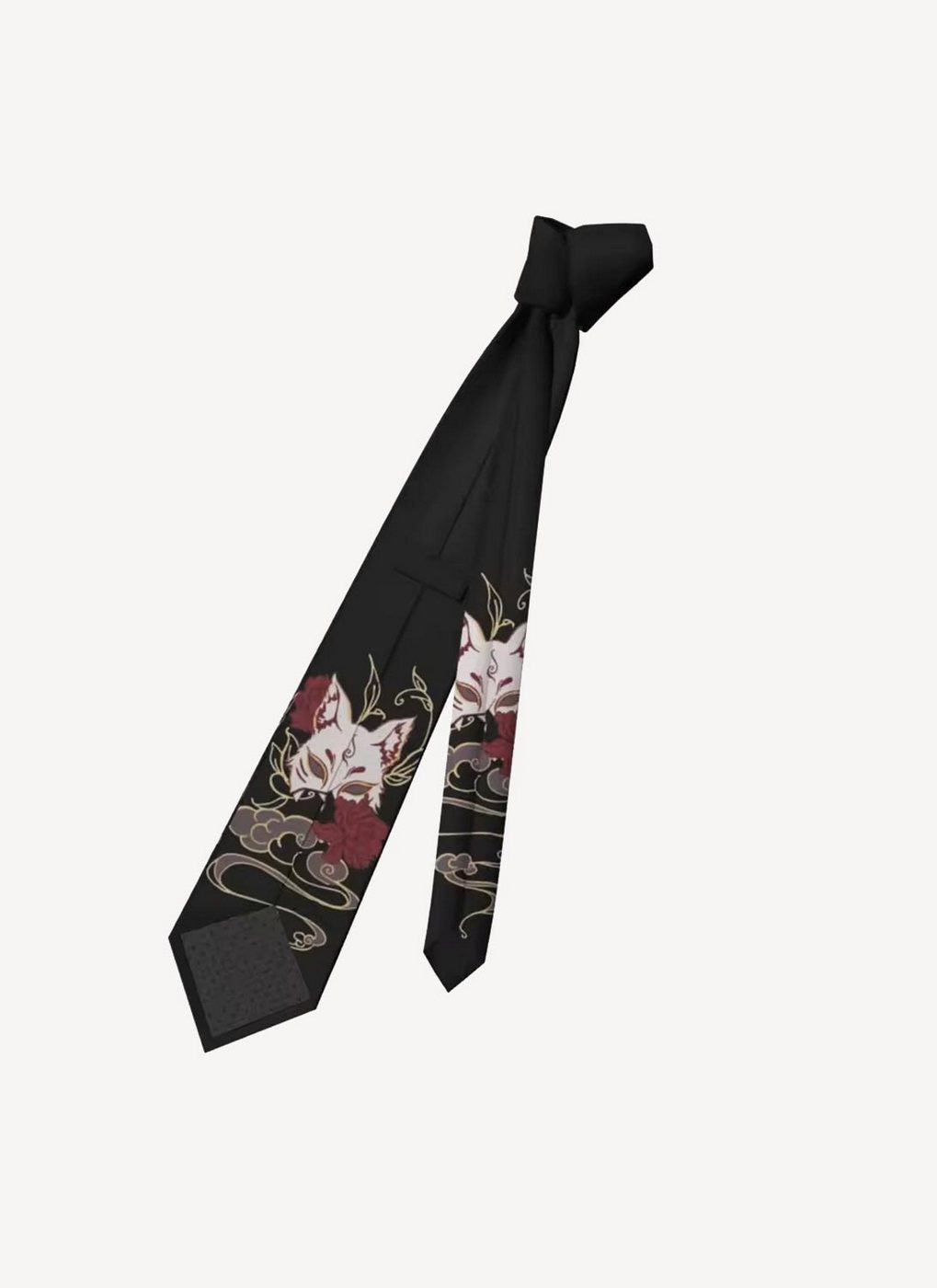Maison Kitsune - Jacquard Fish Tie - Black - Homme