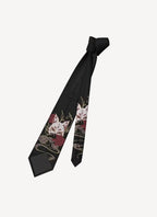 Maison Kitsune - Jacquard Fish Tie - Black - Homme