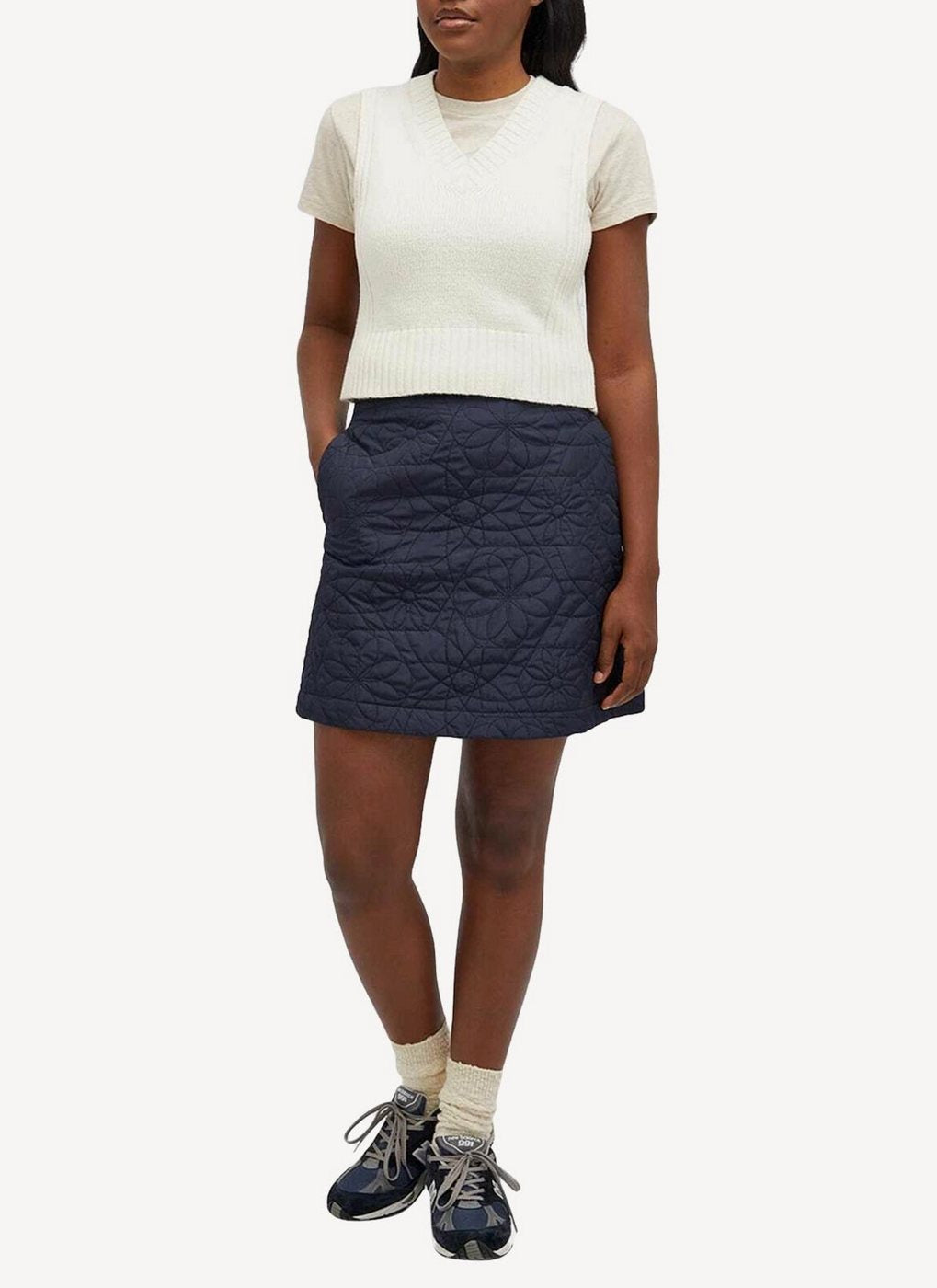 Maison Kitsune - Lili Wrap Around Skirt - Navy - Femme