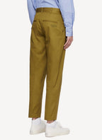 Maison Kitsune - Large Pleated Bermuda - Khaki Stripe - Homme