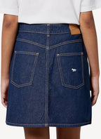 Maison Kitsune - Zipped Skirt - Indigo - Femme