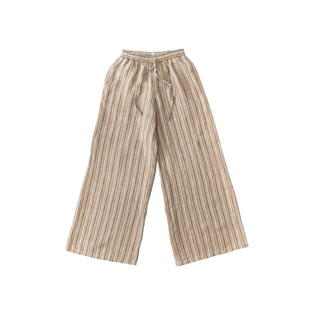 Pantalon En Lin Et À Rayures Tu