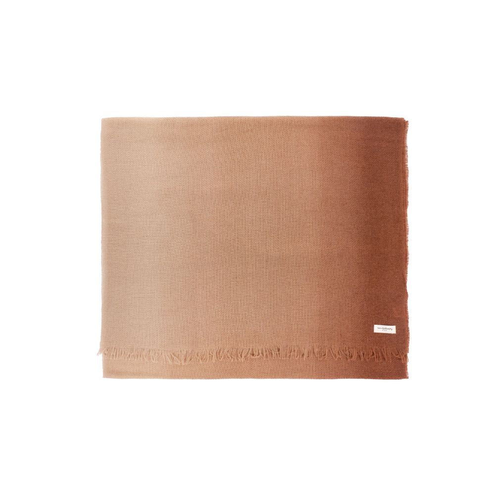 Bufanda con flecos tie and dye de lana 65x200 cm