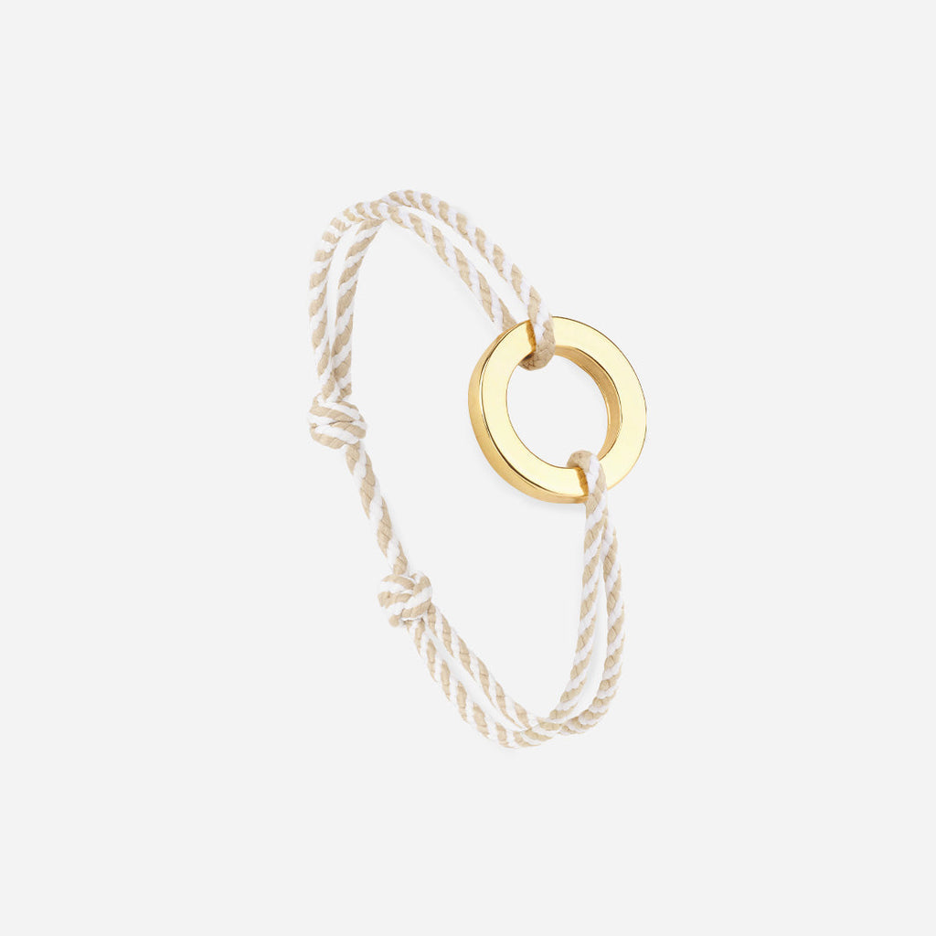 Bracelet Marche - Beige & Blanc