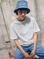 bob bordado / verano / verano / denim / pastel / bordado / alta calidad
