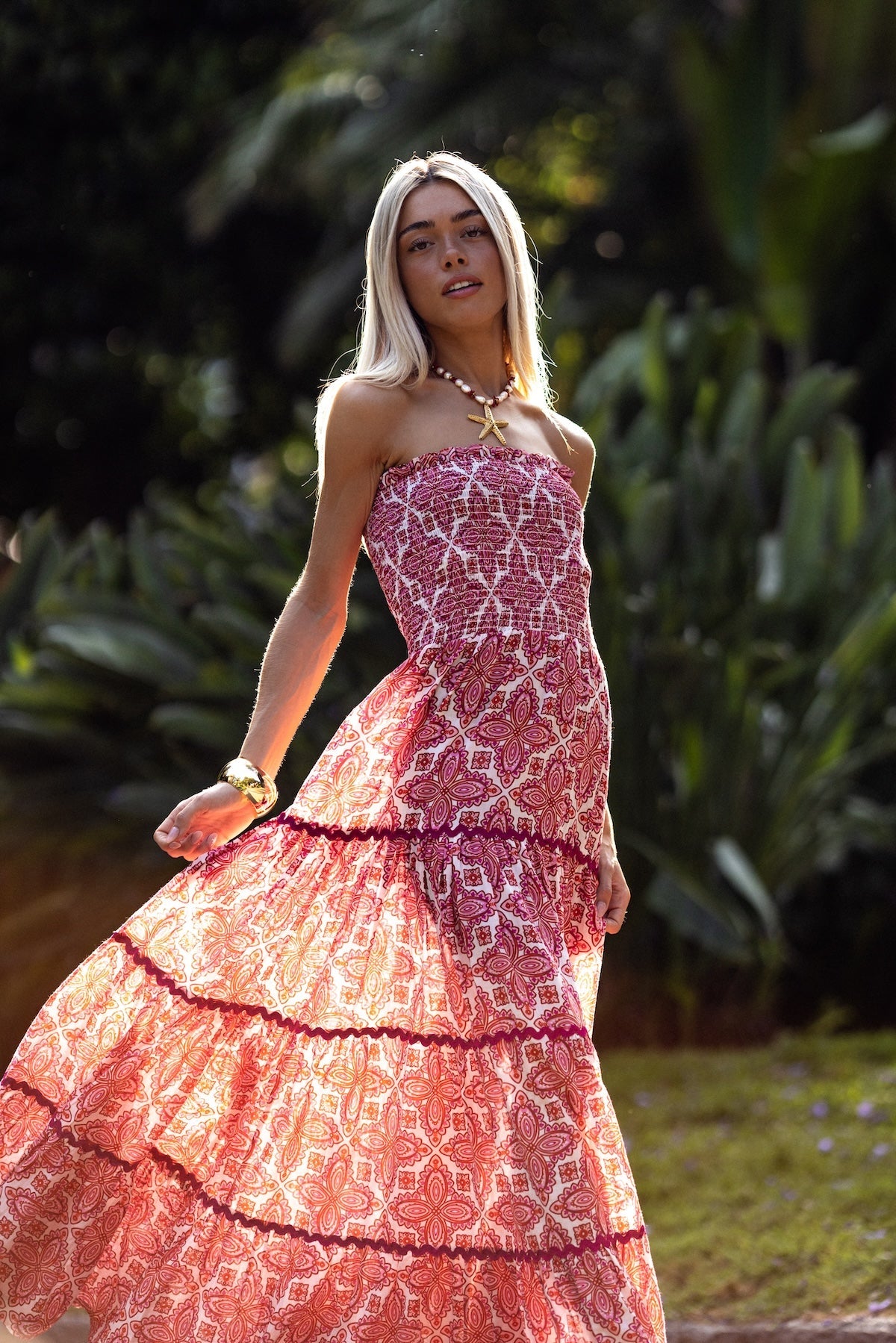 Tisha Dress - Red Lotus