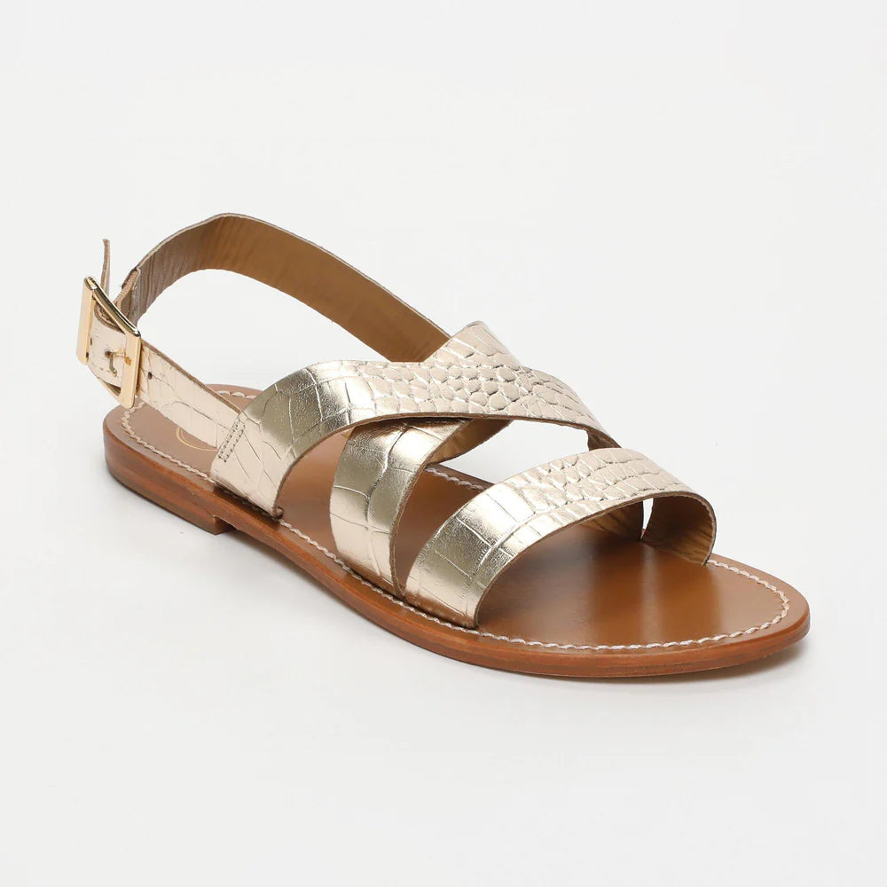 Sandales Marney - Light Gold Croco