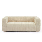 Marni - Canapé 3 Places - Velours Texturé - Beige