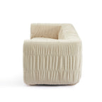 Marni - Canapé 3 Places - Velours Texturé - Beige