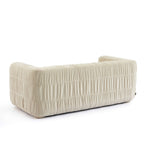 Marni - Canapé 3 Places - Velours Texturé - Beige
