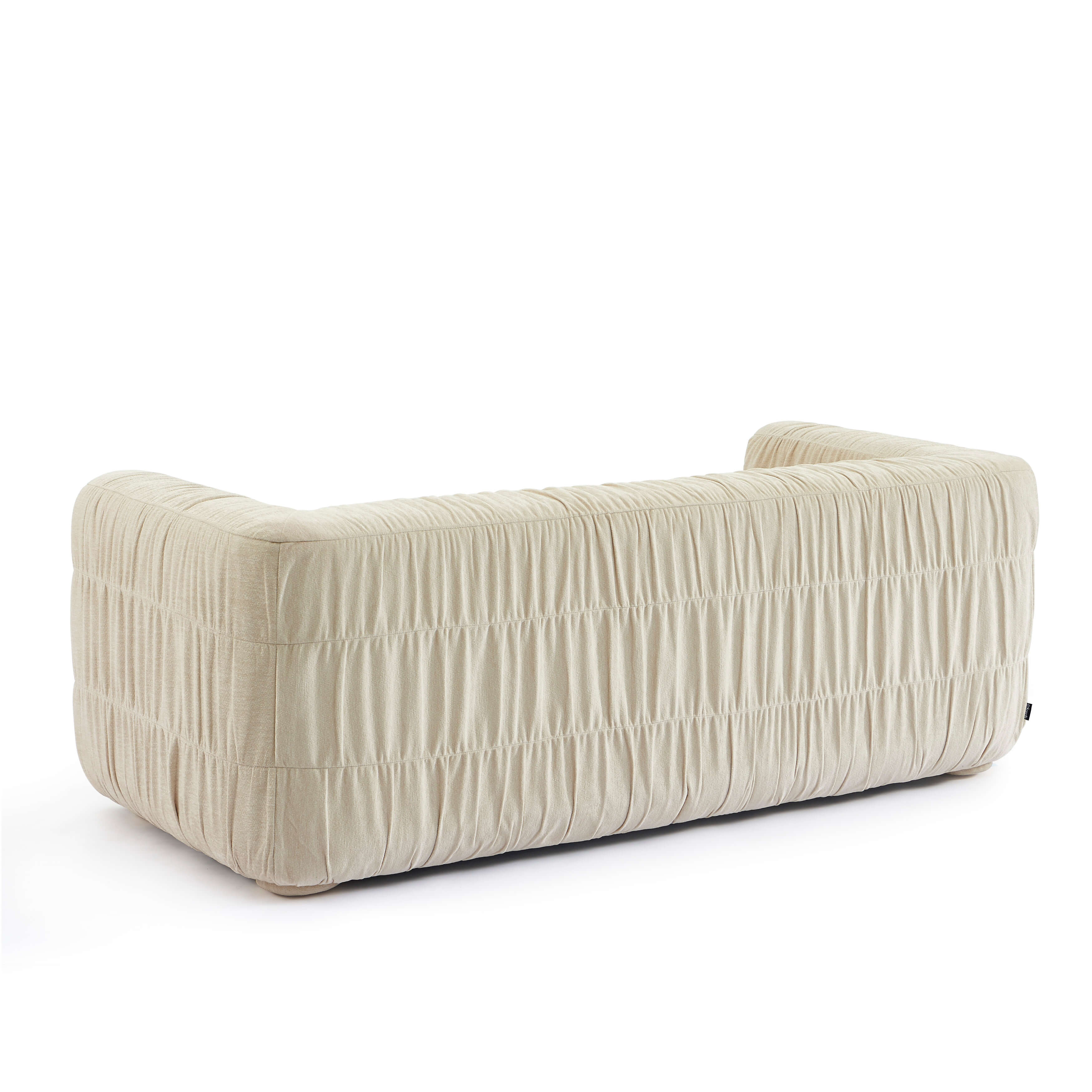 Marni - Canapé 3 Places - Velours Texturé - Beige