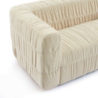 Marni - Canapé 3 Places - Velours Texturé - Beige