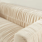 Marni - Canapé 3 Places - Velours Texturé - Beige