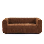 Marni - Canapé 3 Places - Velours Texturé - Marron
