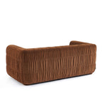 Marni - Canapé 3 Places - Velours Texturé - Marron