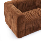 Marni - Canapé 3 Places - Velours Texturé - Marron