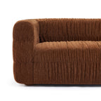 Marni - Canapé 3 Places - Velours Texturé - Marron
