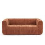 Marni - Canapé 3 Places - Velours Texturé - Terracotta
