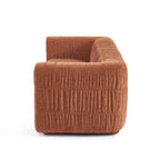 Marni - Canapé 3 Places - Velours Texturé - Terracotta
