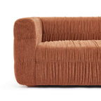 Marni - Canapé 3 Places - Velours Texturé - Terracotta