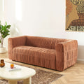 Marni - Canapé 3 Places - Velours Texturé - Terracotta