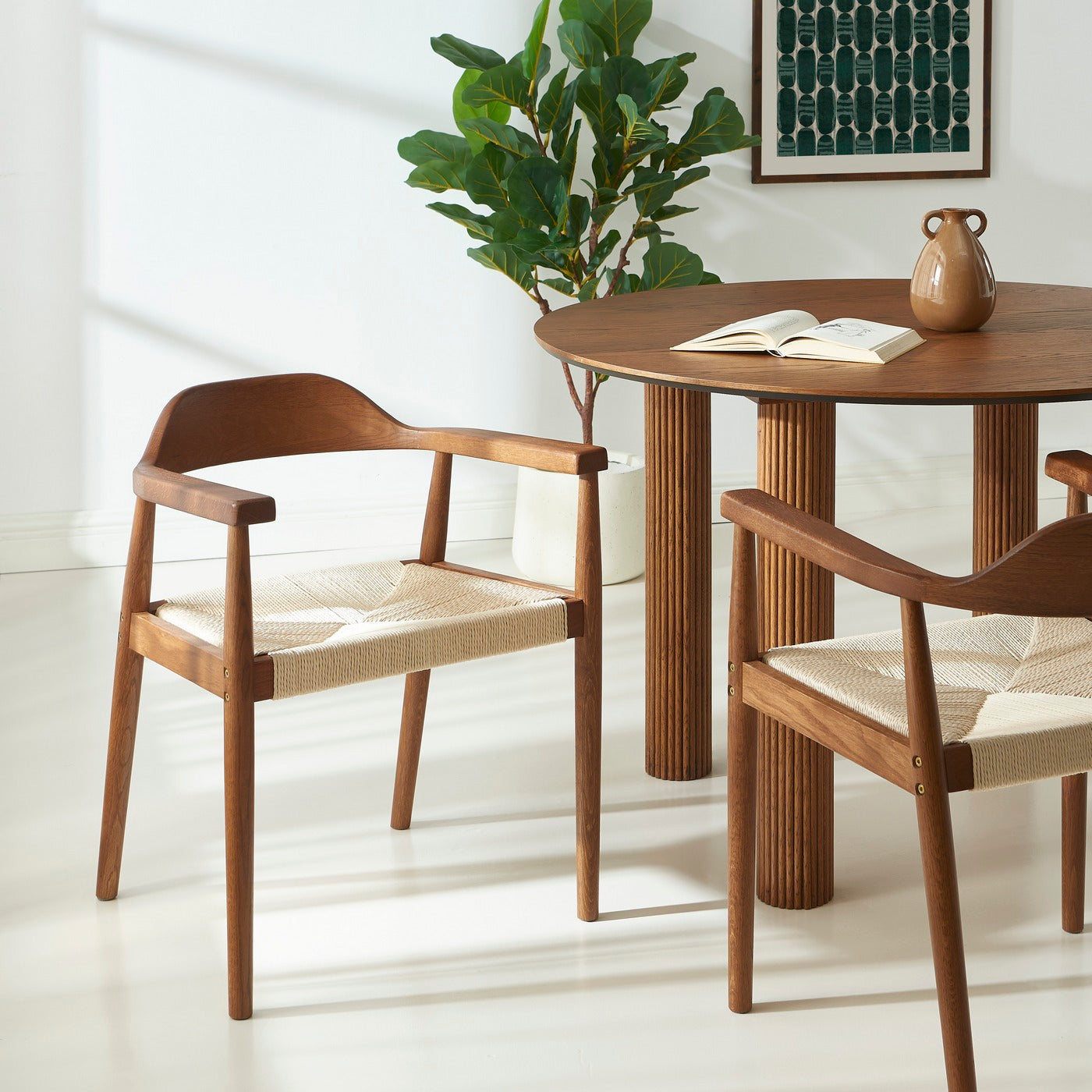 Martie - Chairs - Walnut And Rope