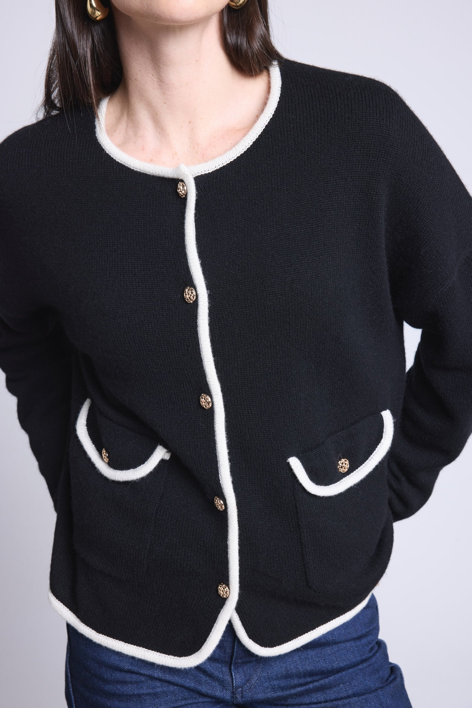 Veste Bijoux Martina - Noir Et Blanc - Femme