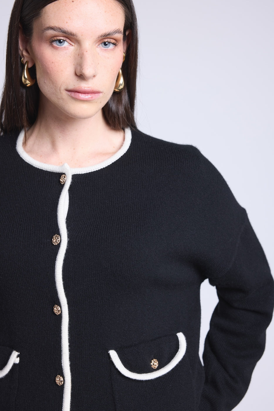Veste Bijoux Martina - Noir Et Blanc - Femme