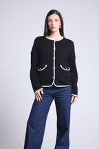 Veste Bijoux Martina - Noir Et Blanc - Femme