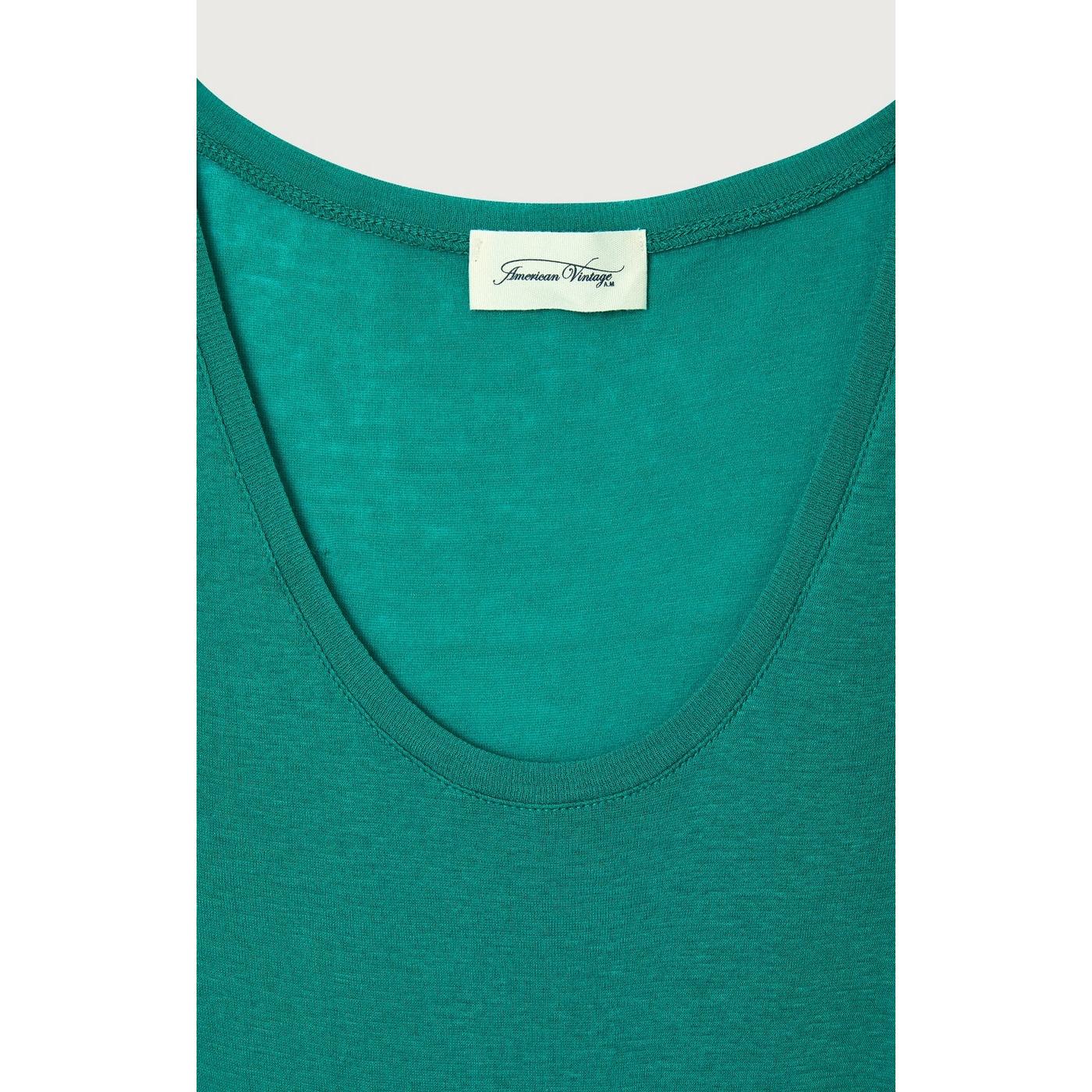 Débardeur Ajuste Col Rond - Paon Vintage - Femme