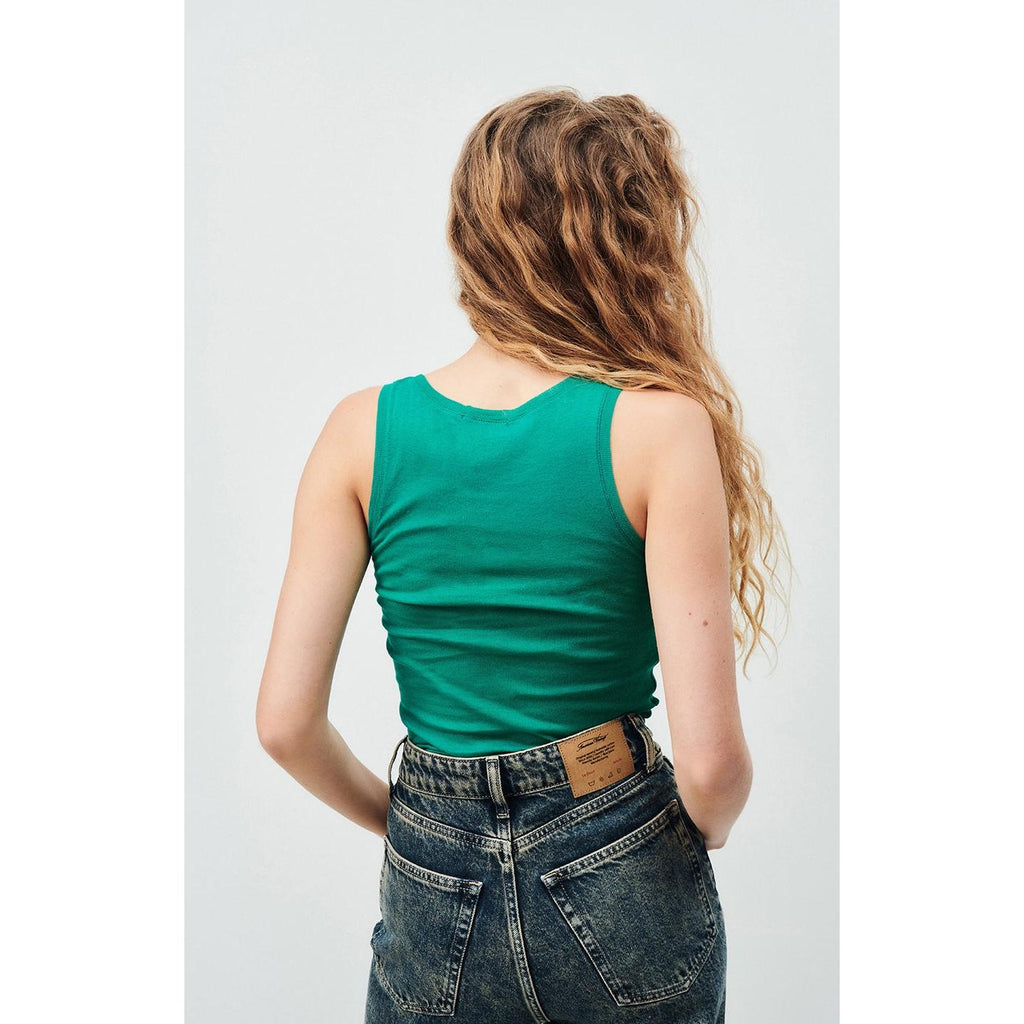 Débardeur Ajuste Col Rond - Paon Vintage - Femme