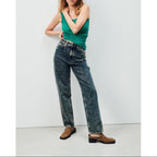 Débardeur Ajuste Col Rond - Paon Vintage - Femme