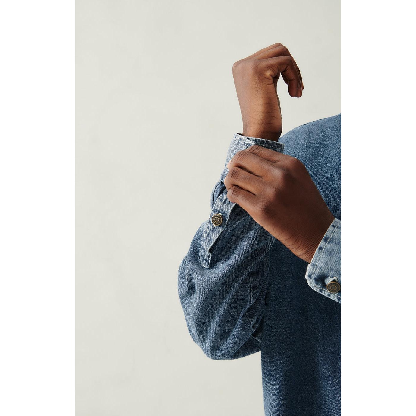Camisa con cuello abotonado - Stone - Hombre