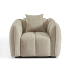 Matilda - Fauteuil - Tissu Chenille - Beige