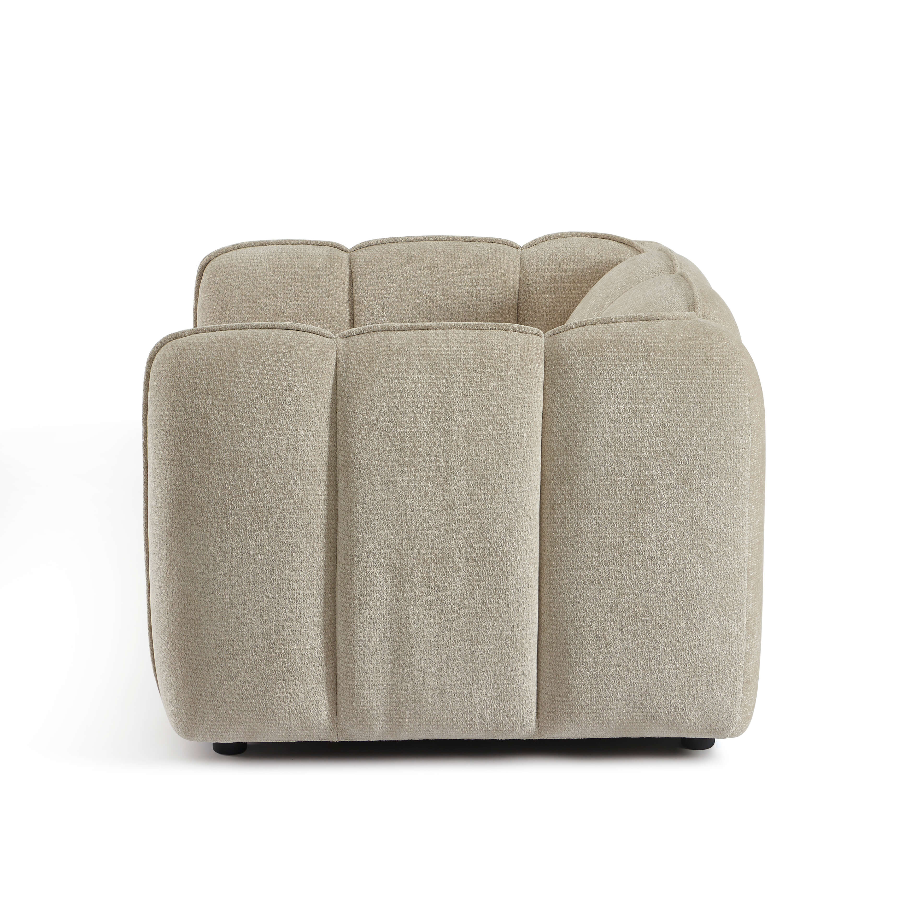 Matilda - Fauteuil - Tissu Chenille - Beige