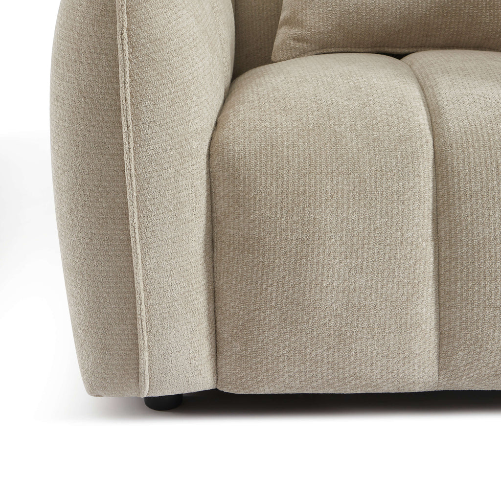 Matilda - Fauteuil - Tissu Chenille - Beige