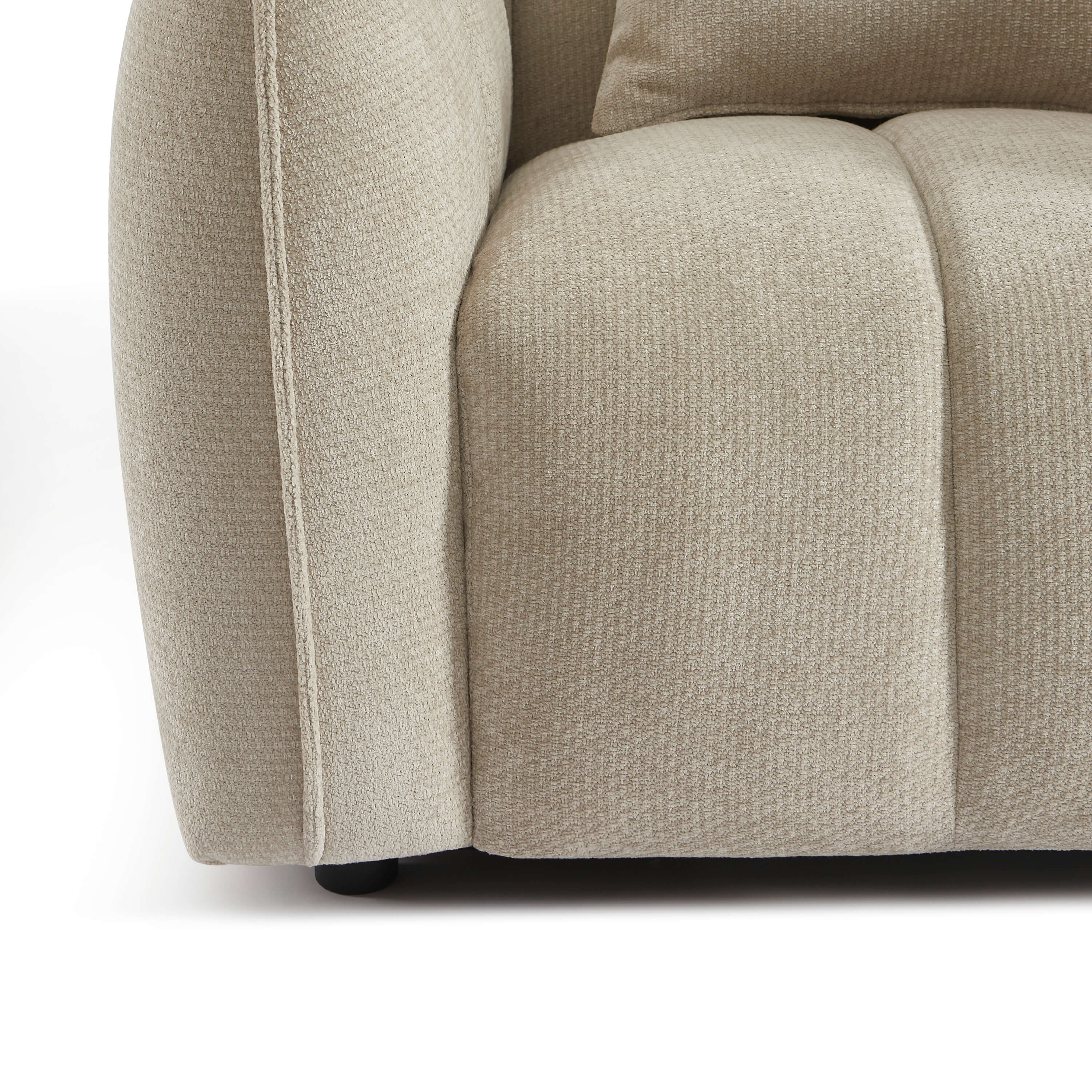 Matilda - Fauteuil - Tissu Chenille - Beige