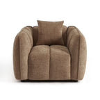 Matilda - Fauteuil - Tissu Chenille - Marron