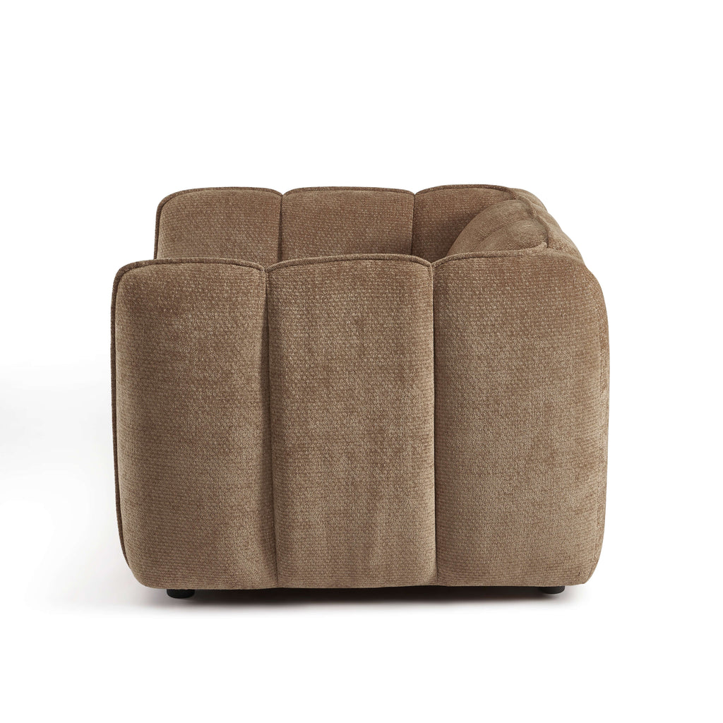 Matilda - Fauteuil - Tissu Chenille - Marron